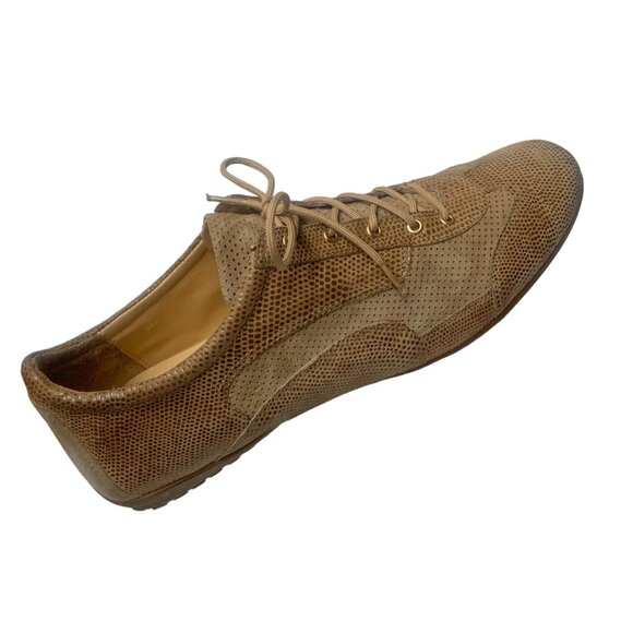 Vaneli Sport‎ Taupe Leather with Suede Fashion Sneakers - Picture 4 of 10